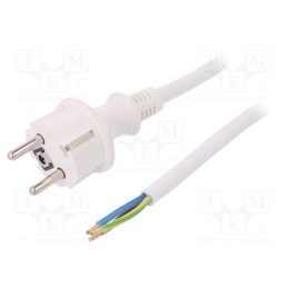 1 pcs x PLASTROL - W-98389 - Cable, 3x2.5mm2, CEE 7/7 (E/F) plug,wires,SCHUKO plug, PVC, 1.5m