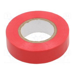 1 rol x - TAŚMA IZOLACYJNA CZERWONA - Tape: electrical insulating, W: 19mm, L: 20m, Thk: 130um, red, rubber