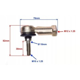 The end of the steering rod, right, ATV version B
