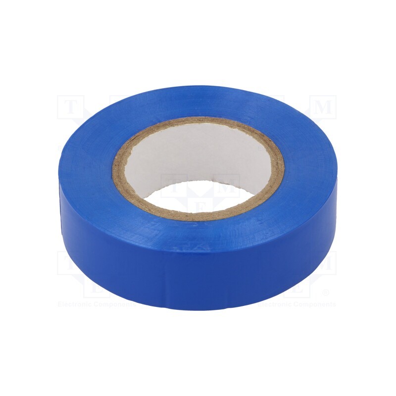 1 rol x - TAŚMA IZOLACYJNA NIEBIESKA - Tape: electrical insulating, W: 19mm, L: 20m, Thk: 130um, blue, 200%