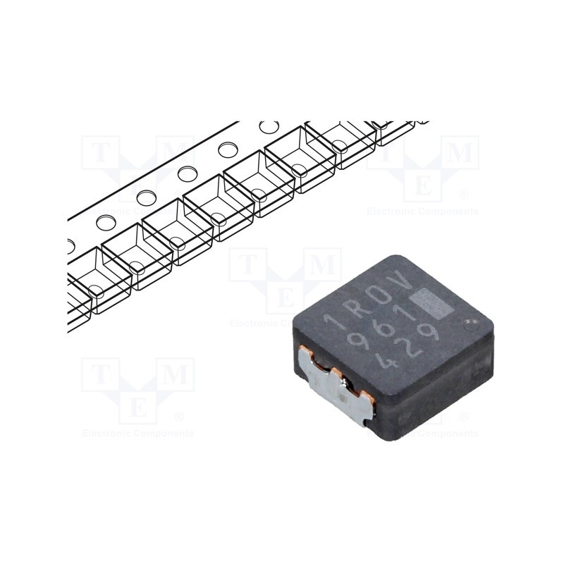 1 pcs x PANASONIC - ETQP3M1R0KVN - Inductor: wire, SMD, 1uH, 9.9A, 6.2mΩ, ±20%, 6.4x6x3mm, -40÷150°C