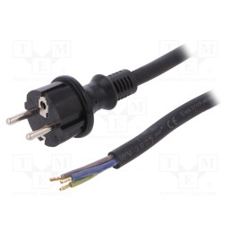 1 pcs x PLASTROL - W-97218 - Cable, 3x2.5mm2, CEE 7/7 (E/F) plug,wires,SCHUKO plug, rubber