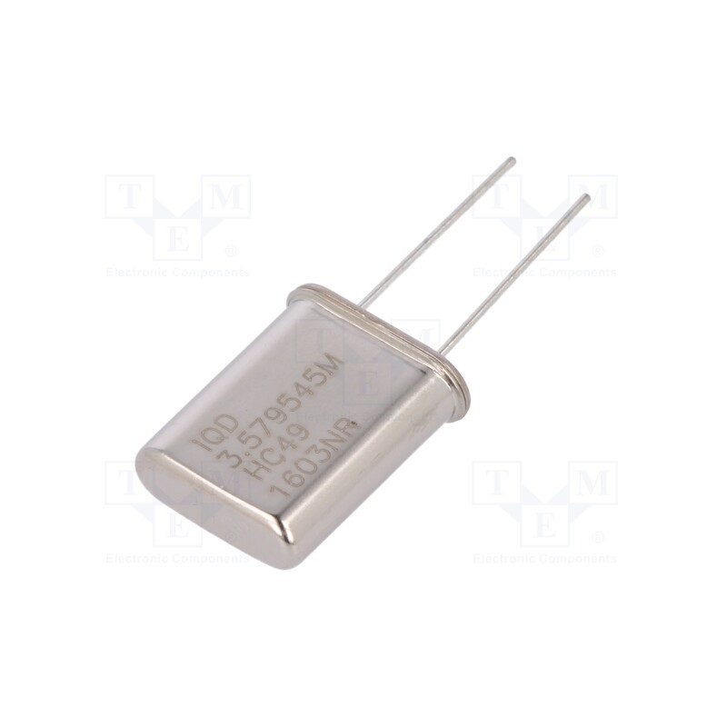 1 pcs x IQD FREQUENCY PRODUCTS - LFXTAL003056BULK - Resonator: quartz, 3.579545MHz, ±20ppm, 30pF, THT, HC49