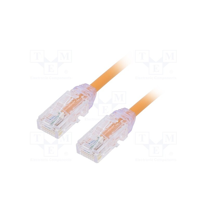 1 pcs x PANDUIT - UTP28X0.5MOR - Patch cord, TX6A-28™,U/UTP, 6a, solid, Cu, LSZH, orange, 0.5m, 28AWG