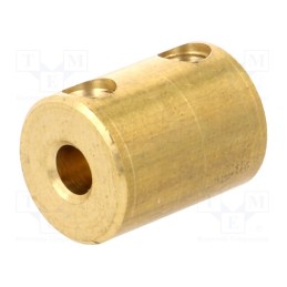 1 pcs x MENTOR - 720.4 - Adapter, brass, Øshaft: 4mm, copper, Shaft: smooth, Hole diam: 4mm