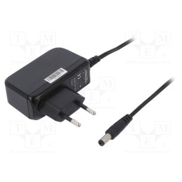 1 pcs x CELLEVIA POWER - CLW-1812-W2E-ER - Power supply: switched-mode, plug, 12VDC, 1.5A, 18W, Plug: EU, black