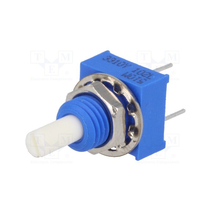 1 pcs x BOURNS - 3310Y-001-102L - Potentiometer: shaft, single turn, 1kΩ, ±20%, 0.25W, linear, 3.18mm