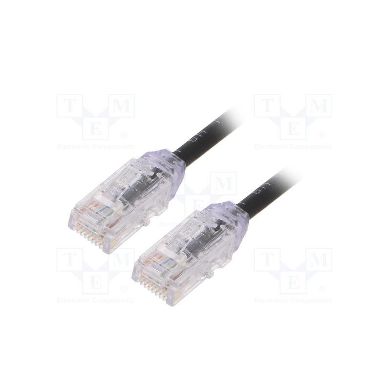 1 pcs x PANDUIT - UTP28X0.5MBL - Patch cord, TX6A-28™,U/UTP, 6a, solid, Cu, LSZH, black, 0.5m, 28AWG