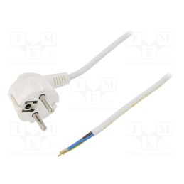 1 pcs x PLASTROL - W-97161 - Cable, 3G0.75mm2, CEE 7/7 (E/F) plug angled,wires,SCHUKO plug