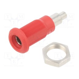 1 pcs x STu00c4UBLI - 64.3042-22 - Socket, 4mm banana, 25A, 30VAC, 60VDC, red, nickel plated, on panel