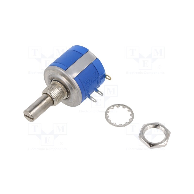 1 pcs x SR PASSIVES - POT2218PS-1K - Potentiometer: shaft, multiturn, 1kΩ, 2W, ±5%, 6.3mm, linear