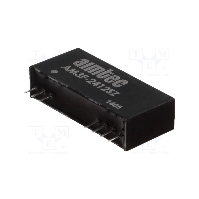 1 pcs x AIMTEC - AM3F-2412SZ - Converter: DC/DC, 3W, Uin: 21.6÷26.4V, Uout: 12VDC, Iout: 250mA