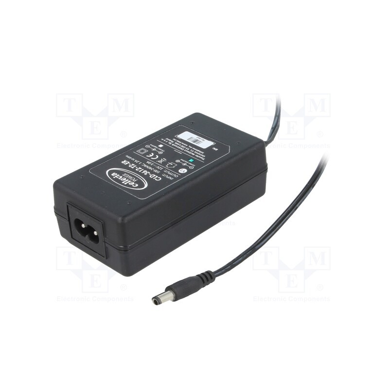 1 pcs x CELLEVIA POWER - CLD-3612-T2-ER25 - Power supply: switched-mode, 12VDC, 3A, Out: 5,5/2,5, 36W, desktop
