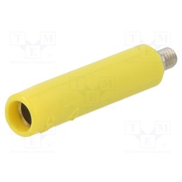 1 pcs x STu00c4UBLI - 23.1031-24 - Socket, 4mm banana, 32A, yellow, nickel plated, screw, insulated