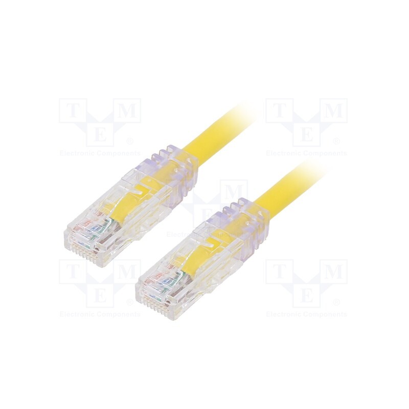 1 pcs x PANDUIT - UTP6AX2MYL - Patch cord, TX6A™ 10Gig,U/UTP, 6a, solid, Cu, PVC, yellow, 2m, 24AWG