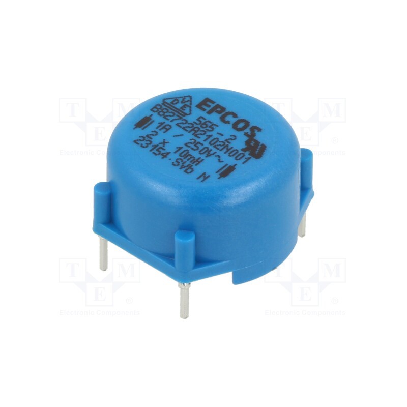 1 pcs x EPCOS - B82722A2102N001 - Inductor: common mode, THT, 10mH, 1A, 480mΩ, -40÷125°C, ±30%