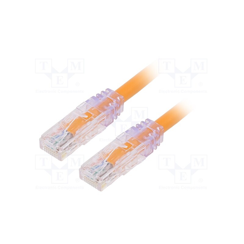 1 pcs x PANDUIT - UTP6AX2MOR - Patch cord, TX6A™ 10Gig,U/UTP, 6a, solid, Cu, PVC, orange, 2m, 24AWG