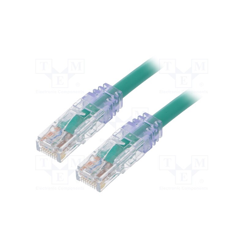 1 pcs x PANDUIT - UTP6AX2MGR - Patch cord, TX6A™ 10Gig,U/UTP, 6a, solid, Cu, PVC, green, 2m, 24AWG