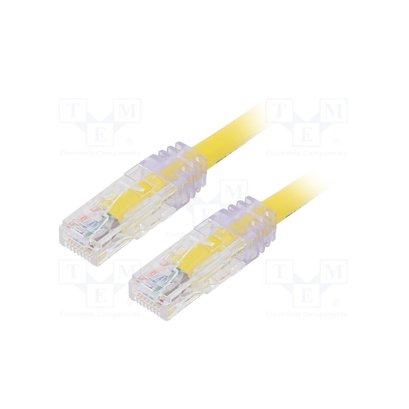 1 pcs x PANDUIT - UTP6AX1MYL - Patch cord, TX6A™ 10Gig,U/UTP, 6a, solid, Cu, PVC, yellow, 1m, 24AWG