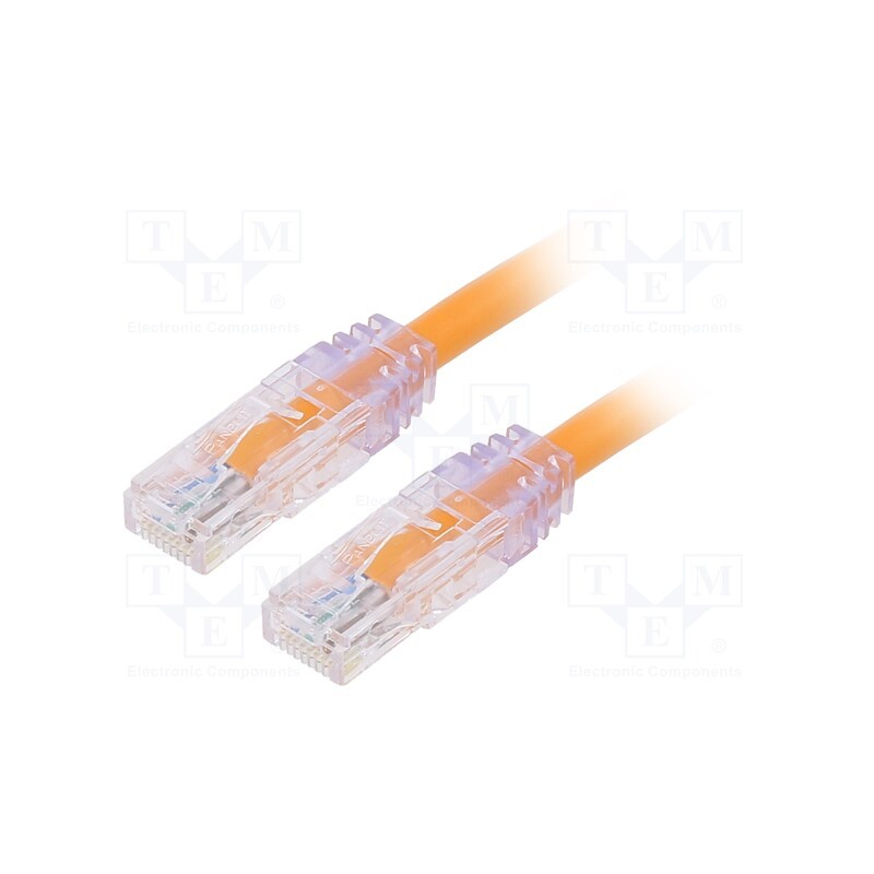 1 pcs x PANDUIT - UTP6AX1MOR - Patch cord, TX6A™ 10Gig,U/UTP, 6a, solid, Cu, PVC, orange, 1m, 24AWG