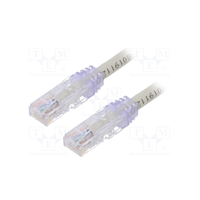 1 pcs x PANDUIT - UTP6AX1MGY - Patch cord, TX6A™ 10Gig,U/UTP, 6a, solid, Cu, PVC, grey, 1m, 24AWG