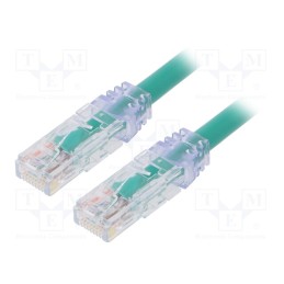 1 pcs x PANDUIT - UTP6AX1MGR - Patch cord, TX6A™ 10Gig,U/UTP, 6a, solid, Cu, PVC, green, 1m, 24AWG