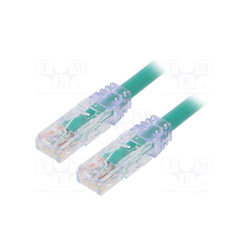 1 pcs x PANDUIT - UTP6AX1MGR - Patch cord, TX6A™ 10Gig,U/UTP, 6a, solid, Cu, PVC, green, 1m, 24AWG