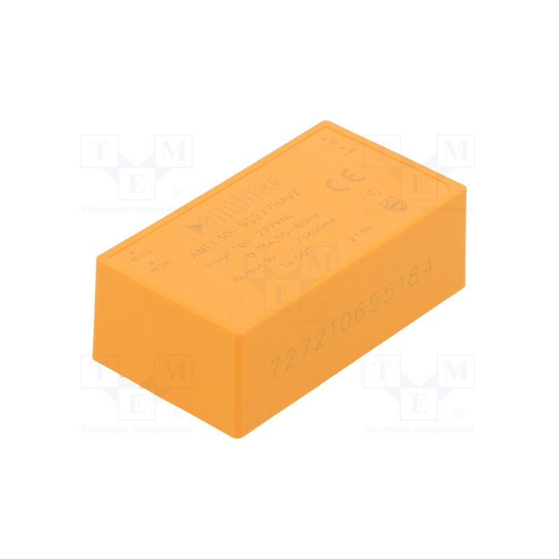 1 pcs x AIMTEC - AMEL30-9S277HAVZ - Converter: AC/DC, 30W, 85÷305VAC, Usup: 100÷430VDC, Uout: 9VDC, 88%