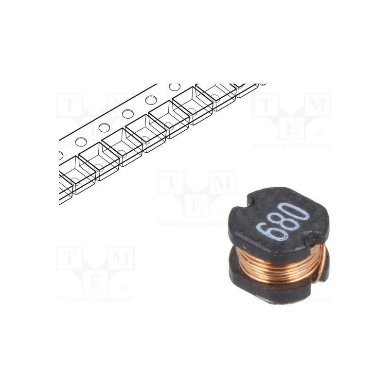 1 pcs x TRACO POWER - TCK-133 - Inductor: wire, SMD, 68uH, 1117mΩ, -40÷125°C, ±20%, 4x4.5x3.2mm
