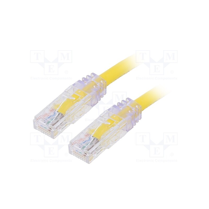1 pcs x PANDUIT - UTP6AX0.5MYL - Patch cord, TX6A™ 10Gig,U/UTP, 6a, solid, Cu, PVC, yellow, 0.5m