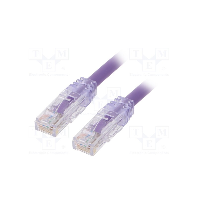 1 pcs x PANDUIT - UTP6AX0.5MVL - Patch cord, TX6A™ 10Gig,U/UTP, 6a, solid, Cu, PVC, violet, 0.5m