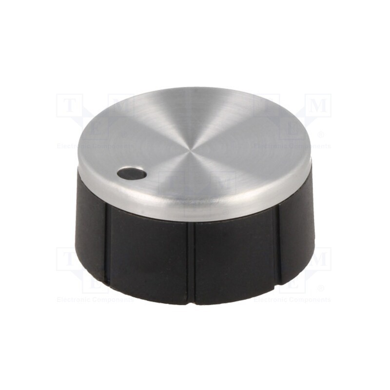 1 pcs x OKW - A1321260 - Knob, with pointer, aluminium,thermoplastic, Øshaft: 6mm, black