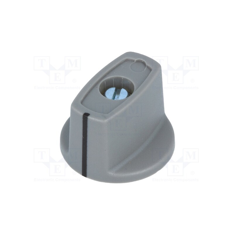 1 pcs x OKW - A2423068 - Knob, with pointer, ABS, Øshaft: 6mm, Ø23x16mm, grey, Shaft: smooth