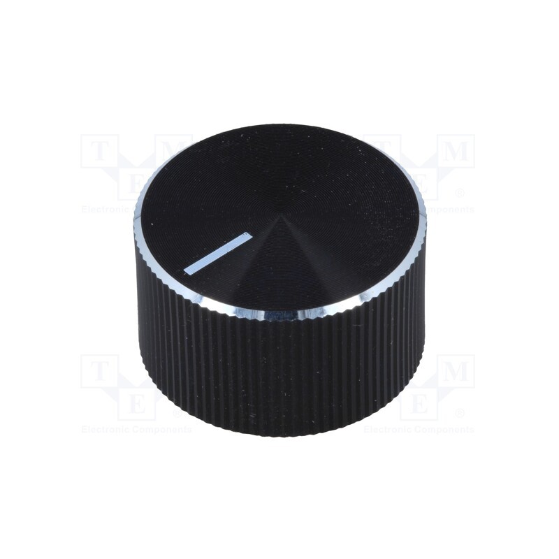 1 pcs x OKW - A1422260 - Knob, with pointer, aluminium,plastic, Øshaft: 6mm, Ø22.8x13mm