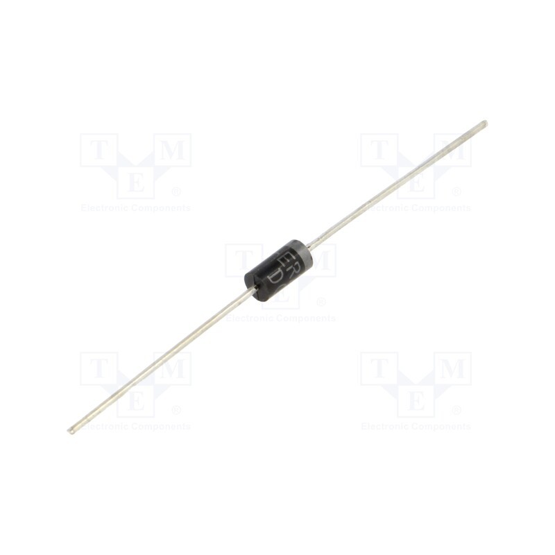 10 pcs x DC COMPONENTS - HER201 - Diode: rectifying, THT, 50V, 2A, , Ifsm: 60A, DO15, Ufmax: 1V