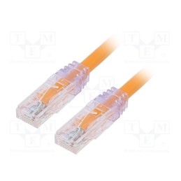 1 pcs x PANDUIT - UTP6AX0.5MOR - Patch cord, TX6A™ 10Gig,U/UTP, 6a, solid, Cu, PVC, orange, 0.5m