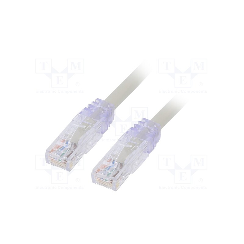 1 pcs x PANDUIT - UTP6AX0.5MGY - Patch cord, TX6A™ 10Gig,U/UTP, 6a, solid, Cu, PVC, grey, 0.5m, 24AWG