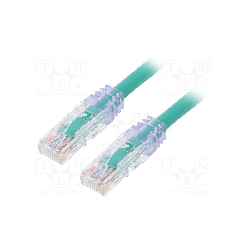 1 pcs x PANDUIT - UTP6AX0.5MGR - Patch cord, TX6A™ 10Gig,U/UTP, 6a, solid, Cu, PVC, green, 0.5m