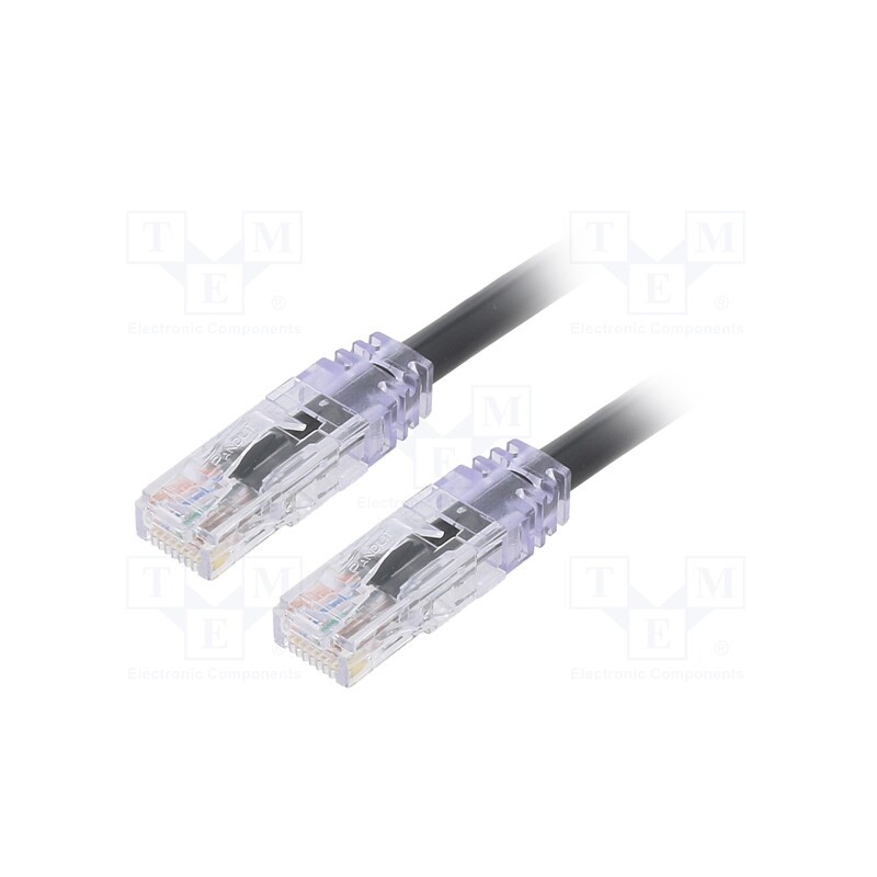 1 pcs x PANDUIT - UTP6AX0.5MBL - Patch cord, TX6A™ 10Gig,U/UTP, 6a, solid, Cu, PVC, black, 0.5m