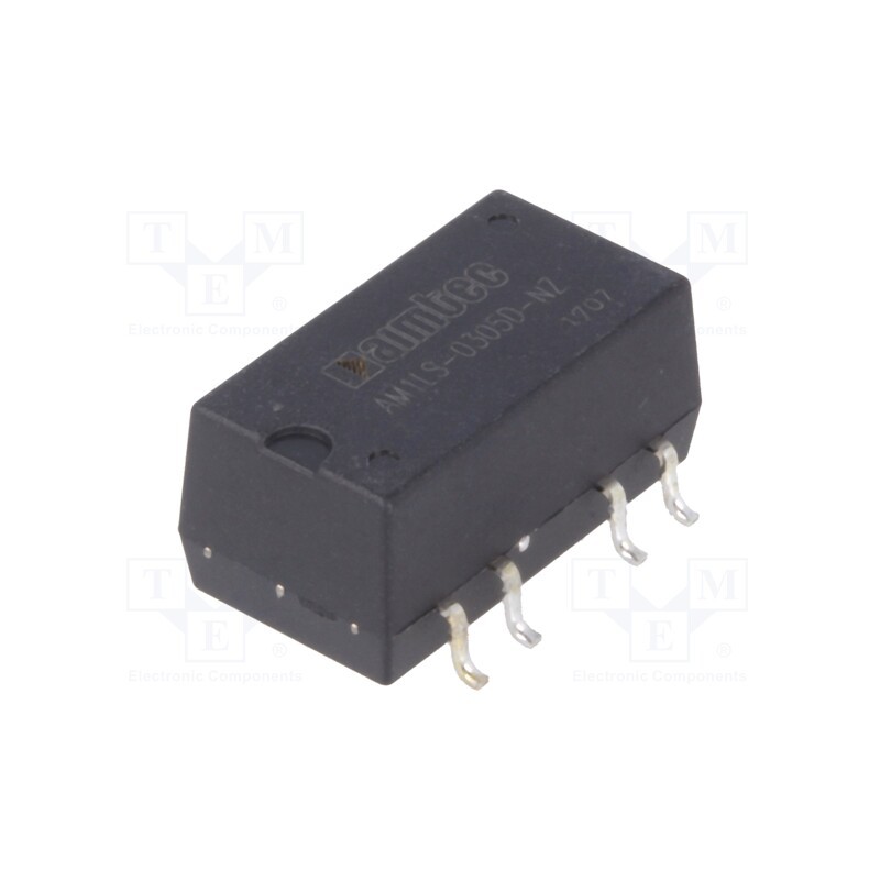 1 pcs x AIMTEC - AM1LS-0305D-NZ - Converter: DC/DC, 1W, Uin: 2.97÷3.63V, Uout: 5VDC, Uout2: -5VDC, SMD