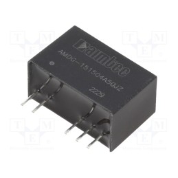 1 pcs x AIMTEC - AMDG-151504A50JZ-B - Converter: DC/DC, 2.28W, Uin: 13.5÷16.5V, Uout: 15VDC, Uout2: -4VDC