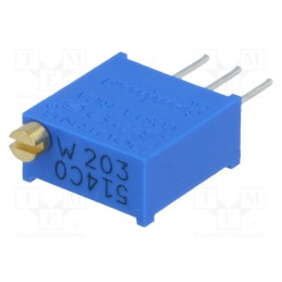 1 pcs x BOURNS - 3296W-1-203LF - Potentiometer: mounting, multiturn, 20kΩ, 500mW, THT, ±10%, linear
