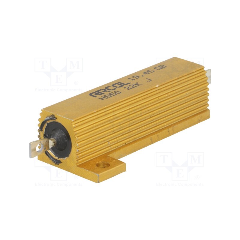 1 pcs x ARCOL - HS50 22K J - Resistor: wire-wound, with heatsink, screw, 22kΩ, 50W, ±5%