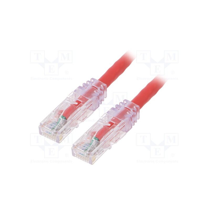 1 pcs x PANDUIT - UTPSP1MRDY - Patch cord, TX6™ PLUS,U/UTP, 6, stranded, Cu, LSZH, red, 1m, 24AWG