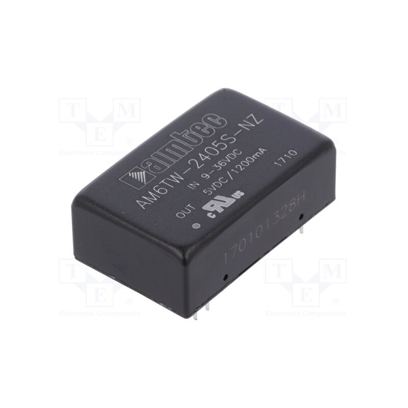 1 pcs x AIMTEC - AM6TW-2405S-NZ - Converter: DC/DC, 6W, Uin: 9÷36V, Uout: 5VDC, Iout: 1.2A, DIP24