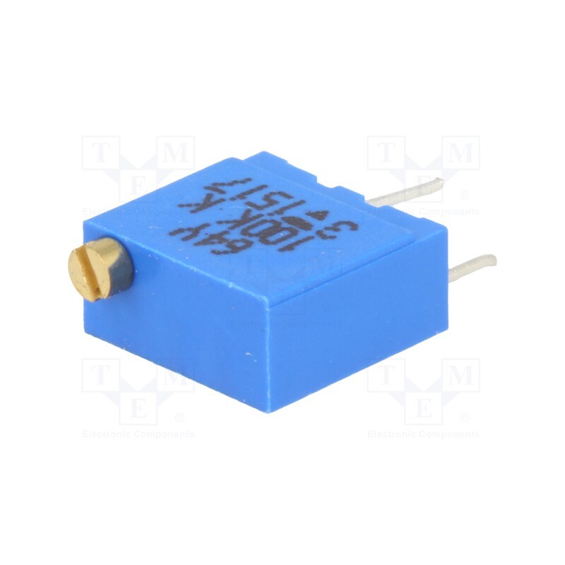 1 pcs x VISHAY - M64Y104KB40 - Potentiometer: mounting, multiturn, 100kΩ, 500mW, THT, ±10%, linear