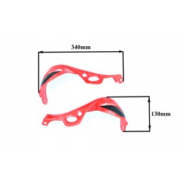 Power Force handbars red hand guards enduro cross quad atv gy