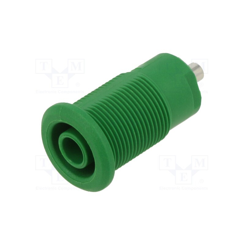 1 pcs x STu00c4UBLI - 49.7083-25 - Socket, 4mm banana, 24A, 1kV, green, nickel plated, on panel