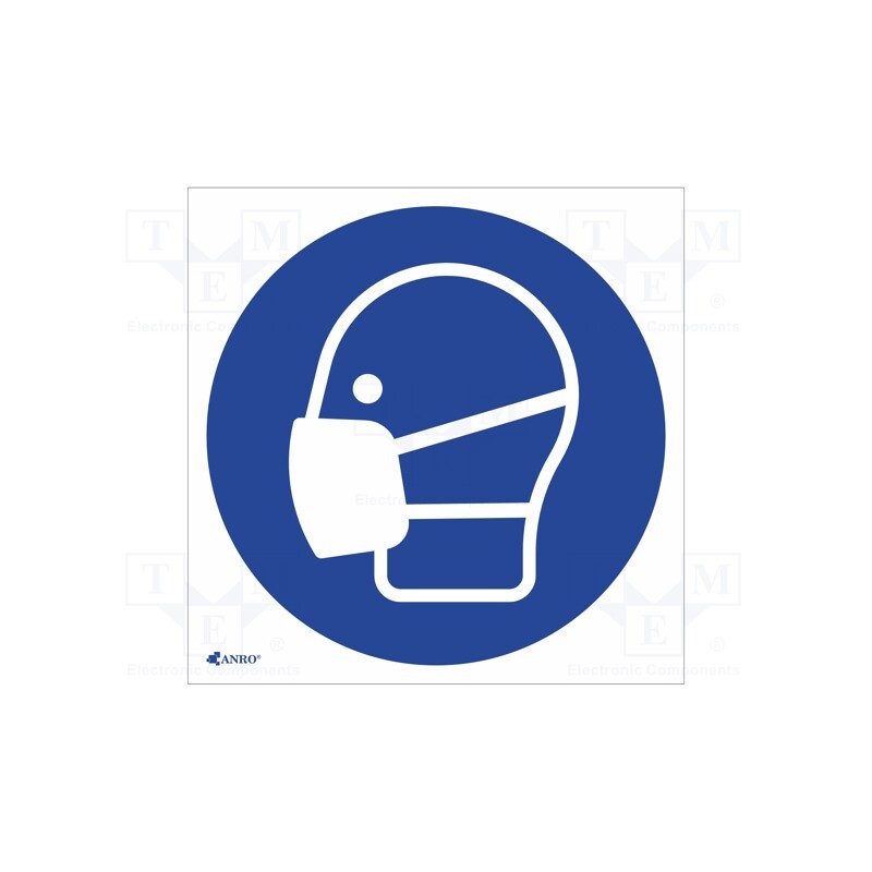 5 pcs x ANRO - IM/016/C/F - Safety sign, regulatory, self-adhesive folie, W: 200mm, H: 200mm