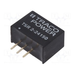 1 pcs x TRACO POWER - TSR 2-24150 - Converter: DC/DC, Uin: 18÷36V, Uout: 15VDC, Iout: 2A, SIP3, 410kHz